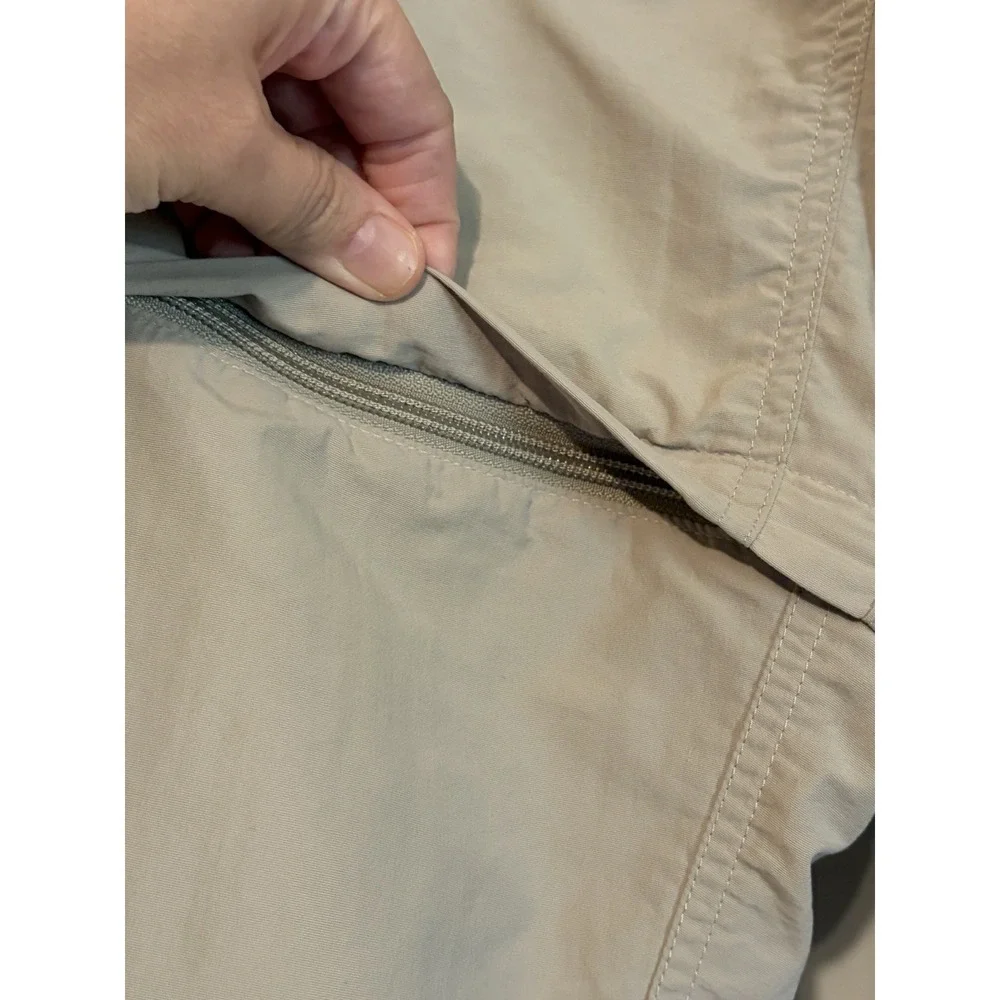 The North Face Pants Mens XL Beige Nylon Convertible Zip Off Hiking Belt